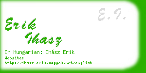 erik ihasz business card