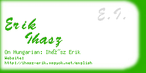 erik ihasz business card